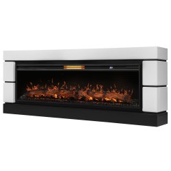 Каминокомплект: Очаг Royal Thermo Aurora RTFP/P-AR60LS, портал Moderno 60, белый