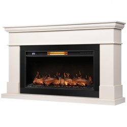 Каминокомплект: Очаг Royal Thermo Aurora RTFP/P-AR40LS, портал California 40, молочный