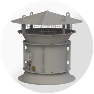 Крышный осевой вентилятор ВКО-13-284 №11,2, Ø1120 мм